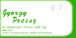 gyorgy preisz business card